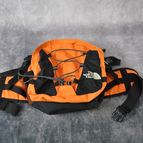 orange north face bum bag